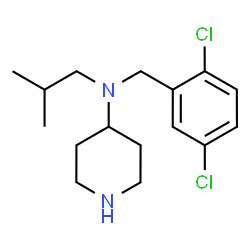 ChemSpider 2D Image | N-(2,5-Dichlorobenzyl)-N-isobutyl-4-piperidinamine | C16H24Cl2N2