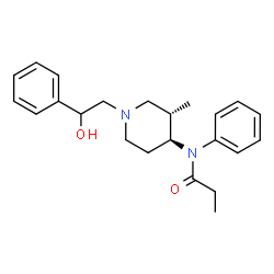 ChemSpider 2D Image | N-[(3S,4S)-1-(2-Hydroxy-2-phenylethyl)-3-methyl-4-piperidinyl]-N-phenylpropanamide | C23H30N2O2