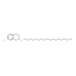 ChemSpider 2D Image | 7-(Octadecylamino)-5,6,7,8-tetrahydro-2-naphthalenol | C28H49NO