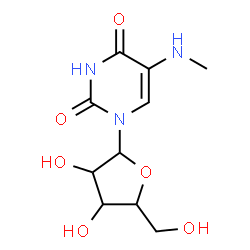 ChemSpider 2D Image | 5-(Methylamino)-1-pentofuranosyl-2,4(1H,3H)-pyrimidinedione | C10H15N3O6