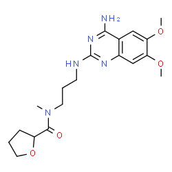 ChemSpider 2D Image | N-(3-((4-AMINO-6,7-DIMETHOXYQUINAZOLIN-2-YL)AMINO)PROPYL)-N-METHYLTETRAHYDROFURAN-2-CARBOXAMIDE | C19H27N5O4