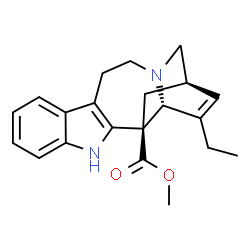 ChemSpider 2D Image | Methyl (2alpha)-3,4-didehydroibogamine-18-carboxylate | C21H24N2O2
