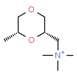 ChemSpider 2D Image | N,N,N-Trimethyl[(2S,6R)-6-methyl-1,4-dioxan-2-yl]methanaminium | C9H20NO2
