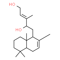 ChemSpider 2D Image | (2E)-3-Methyl-5-(2,5,5,8a-tetramethyl-1,4,4a,5,6,7,8,8a-octahydro-1-naphthalenyl)-2-pentene-1,4-diol | C20H34O2
