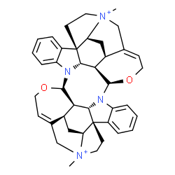ChemSpider 2D Image | (1S,9R,15S,16S,18R,19R,20S,21S,29R,35S,36S,38R,39R,40S)-15,35-Dimethyl-10,30-dioxa-8,28-diaza-15,35-diazoniatridecacyclo[33.5.2.2~15,21~.0~1,36~.0~2,7~.0~8,40~.0~9,19~.0~13,18~.0~16,21~.0~20,28~.0~22,
27~.0~29,39~.0~33,38~]tetratetraconta-2,4,6,12,22,24,26,32-octaene | C40H46N4O2