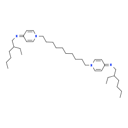 ChemSpider 2D Image | 1,1'-(1,10-Decanediyl)bis[N-(2-ethylhexyl)-4(1H)-pyridinimine] | C36H62N4
