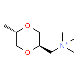 ChemSpider 2D Image | N,N,N-Trimethyl[(2R,5S)-5-methyl-1,4-dioxan-2-yl]methanaminium | C9H20NO2