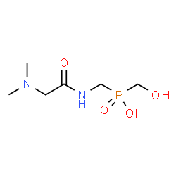 ChemSpider 2D Image | N-{[Hydroxy(hydroxymethyl)phosphoryl]methyl}-N~2~,N~2~-dimethylglycinamide | C6H15N2O4P