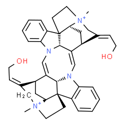 ChemSpider 2D Image | (1R,9Z,11S,13S,25Z,27S,28E,33S,35S,37E,38S)-28,37-Bis(2-hydroxyethylidene)-14,30-dimethyl-8,24-diaza-14,30-diazoniaundecacyclo[25.5.2.2~11,14~.1~1,8~.1~10,17~.0~2,7~.0~13,17~.0~18,23~.0~24,35~.0~26,38
~.0~30,33~]octatriaconta-2,4,6,9,18,20,22,25-octaene | C40H46N4O2