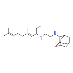 ChemSpider 2D Image | N-(Adamantan-2-yl)-N'-[(4E)-5,9-dimethyl-4,8-decadien-3-yl]-1,2-ethanediamine | C24H42N2
