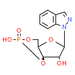 ChemSpider 2D Image | (7aS)-6-(1H-Indazol-1-yl)tetrahydro-4H-furo[3,2-d][1,3,2]dioxaphosphinine-2,7-diol 2-oxide | C12H13N2O6P