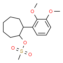 ChemSpider 2D Image | 2-(2,3-Dimethoxyphenyl)cycloheptyl methanesulfonate | C16H24O5S