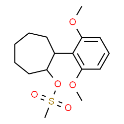 ChemSpider 2D Image | 2-(2,6-Dimethoxyphenyl)cycloheptyl methanesulfonate | C16H24O5S
