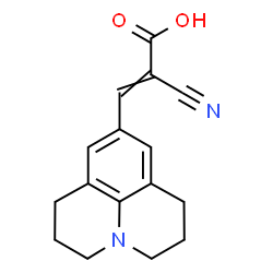 ChemSpider 2D Image | 2-Cyano-3-(2,3,6,7-tetrahydro-1H,5H-pyrido[3,2,1-ij]quinolin-9-yl)acrylic acid | C16H16N2O2
