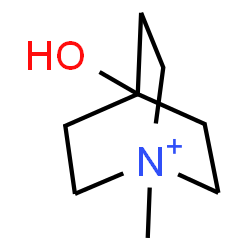 ChemSpider 2D Image | 4-Hydroxy-1-methyl-1-azoniabicyclo[2.2.2]octane | C8H16NO