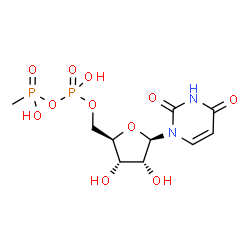 ChemSpider 2D Image | 5'-O-(Hydroxy{[hydroxy(methyl)phosphoryl]oxy}phosphoryl)uridine | C10H16N2O11P2