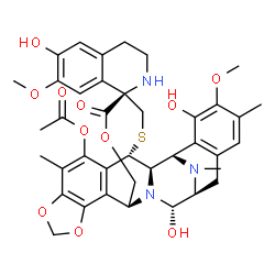 ChemSpider 2D Image | (1R,1'S,2'R,3'R,11'S,12'S,14'S)-5',6,12'-Trihydroxy-6',7-dimethoxy-7',21',30'-trimethyl-27'-oxo-3,4-dihydro-2H-spiro[isoquinoline-1,26'-[17,19,28]trioxa[24]thia[13,30]diazaheptacyclo[12.9.6.1~3,11~.0~
2,13~.0~4,9~.0~15,23~.0~16,20~]triaconta[4,6,8,15,20,22]hexaen]-22'-yl acetate | C39H43N3O11S