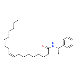 ChemSpider 2D Image | (9Z,12Z)-N-[(1S)-1-Phenylethyl]-9,12-octadecadienamide | C26H41NO
