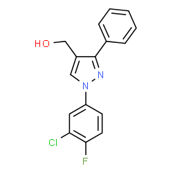 ChemSpider 2D Image | 1-(3-Chloro-4-fluorophenyl)-3-phenyl-1H-pyrazole-4-methanol | C16H12ClFN2O