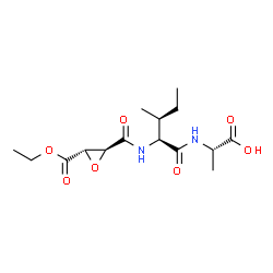 ChemSpider 2D Image | N-{[(2S,3S)-3-(Ethoxycarbonyl)-2-oxiranyl]carbonyl}-L-isoleucyl-L-alanine | C15H24N2O7