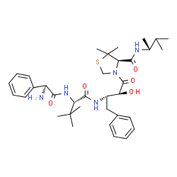 ChemSpider 2D Image | N~2~-[(2S)-2-Amino-2-phenylacetyl]-N-{(2S,3S)-4-[(4R)-5,5-dimethyl-4-{[(2R)-3-methyl-2-butanyl]carbamoyl}-1,3-thiazolidin-3-yl]-3-hydroxy-4-oxo-1-phenyl-2-butanyl}-3-methyl-L-valinamide | C35H51N5O5S