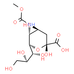 ChemSpider 2D Image | 3,5-dideoxy-5-[(methoxycarbonyl)amino]-D-glycero-alpha-D-galacto-non-2-ulopyranosonic acid | C11H19NO10