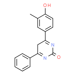 ChemSpider 2D Image | 4-(4-Hydroxy-3-methylphenyl)-6-phenyl-2(5H)-pyrimidinone | C17H14N2O2
