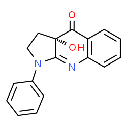 ChemSpider 2D Image | S-3a-Hydroxy-1-phenyl-2,3,3a,4-tetrahydro-1H-pyrrolo[2,3-b]quinolin-4-one | C17H14N2O2