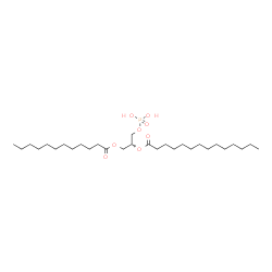 ChemSpider 2D Image | (2R)-1-(Dodecanoyloxy)-3-(phosphonooxy)-2-propanyl myristate | C29H57O8P
