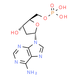 ChemSpider 2D Image | 2'deoxy-alpha-anomeric-adenosine-5'-phosphate | C10H14N5O6P