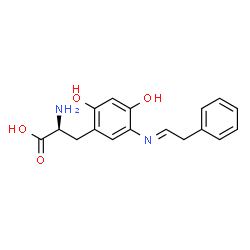 ChemSpider 2D Image | 2-Hydroxy-5-[(E)-(2-phenylethylidene)amino]-L-tyrosine | C17H18N2O4