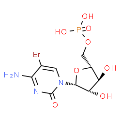 ChemSpider 2D Image | 5-bromo-cytidinemonophosphate | C9H13BrN3O8P