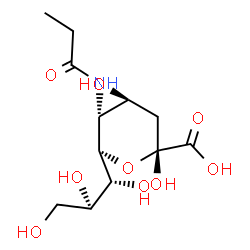 ChemSpider 2D Image | 3,5-Dideoxy-5-(Propanoylamino)-D-Glycero-Alpha-D-Galacto-Non-2-Ulopyranosonic Acid | C12H21NO9