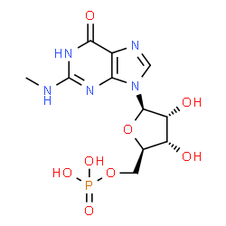ChemSpider 2D Image | N(2)-methylguanosine 5'-monophosphate | C11H16N5O8P