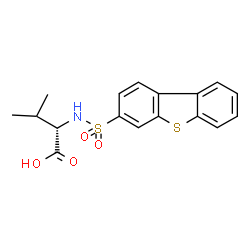 ChemSpider 2D Image | N-(Dibenzo[b,d]thiophen-3-ylsulfonyl)-L-valine | C17H17NO4S2