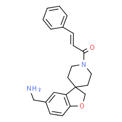 ChemSpider 2D Image | 1-[1'-(3-phenylacryloyl)spiro[1-benzofuran-3,4'-piperidin]-5-yl]methanamine | C22H24N2O2
