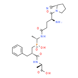 ChemSpider 2D Image | (2s)-2-({(2s)-3-[(R)-[(1r)-1-({(4s)-4-Amino-5-[(2s)-2-Cyanopyrrolidin-1-Yl]-5-Oxopentanoyl}amino)ethyl](Hydroxy)phosphoryl]-2-Benzylpropanoyl}amino)propanoic Acid | C25H36N5O7P
