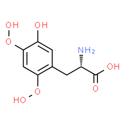 ChemSpider 2D Image | 2,4-Bis(hydroperoxy)-5-hydroxy-L-phenylalanine | C9H11NO7