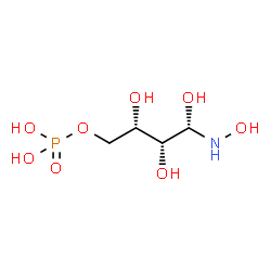 ChemSpider 2D Image | (2S,3R,4S)-2,3,4-Trihydroxy-4-(hydroxyamino)butyl dihydrogen phosphate | C4H12NO8P