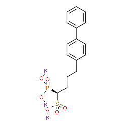 ChemSpider 2D Image | [(1R)-1-dipotassiooxyphosphoryl-4-(4-phenylphenyl)butyl]sulfonyloxypotassium | C16H16K3O6PS