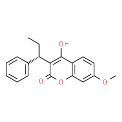 ChemSpider 2D Image | 4-Hydroxy-7-methoxy-3-(1-phenyl-propyl)-chromen-2-one | C19H18O4