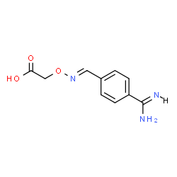 ChemSpider 2D Image | (E)-2-(4-carbamimidoylbenzylideneaminooxy)acetic acid | C10H11N3O3