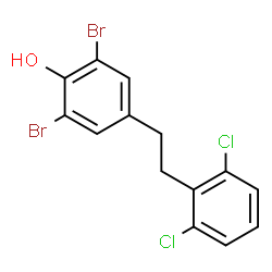 ChemSpider 2D Image | 2,6-Dibromo-4-[2-(2,6-dichlorophenyl)ethyl]phenol | C14H10Br2Cl2O