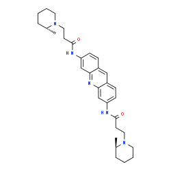 ChemSpider 2D Image | 3,6-bis{3-[(2R)-2-methylpiperidino)]propionamido}acridine | C31H41N5O2