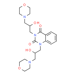 ChemSpider 2D Image | 1,3-Bis[2-hydroxy-3-(4-morpholinyl)propyl]-2,4(1H,3H)-quinazolinedione | C22H32N4O6