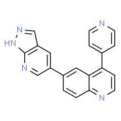 ChemSpider 2D Image | 6-(1h-Pyrazolo[3,4-B]pyridin-5-Yl)-4-Pyridin-4-Ylquinoline | C20H13N5