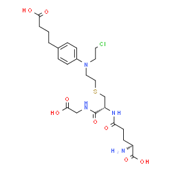 ChemSpider 2D Image | L-gamma-Glutamyl-S-(2-{[4-(3-carboxypropyl)phenyl](2-chloroethyl)amino}ethyl)-L-cysteinylglycine | C24H35ClN4O8S