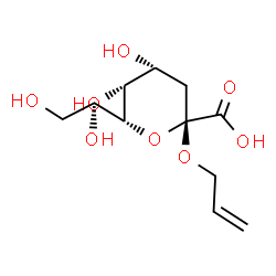 ChemSpider 2D Image | prop-2-en-1-yl 3-deoxy-beta-L-gulo-oct-2-ulopyranosidonic acid | C11H18O8