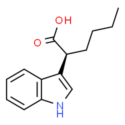 ChemSpider 2D Image | (2S)-2-(1H-Indol-3-yl)hexanoic acid | C14H17NO2