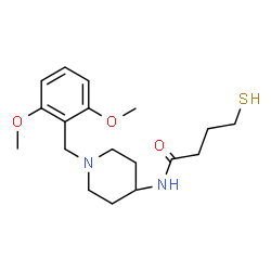 ChemSpider 2D Image | N-[1-(2,6-Dimethoxybenzyl)-4-piperidinyl]-4-sulfanylbutanamide | C18H28N2O3S
